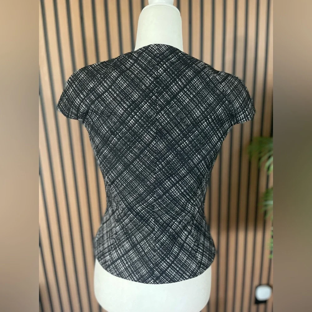 michael kors button up tweed top